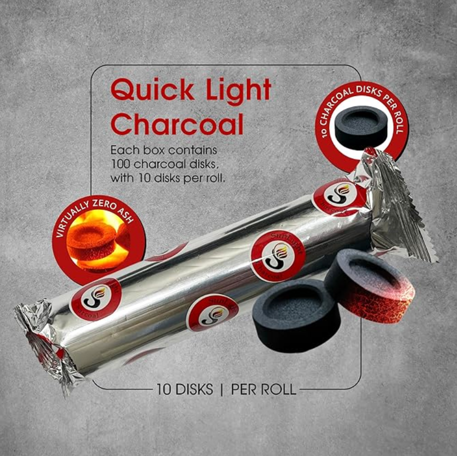 Charcoal Tablets for Incense– Quick Light Charcoal Tablets-10 pack