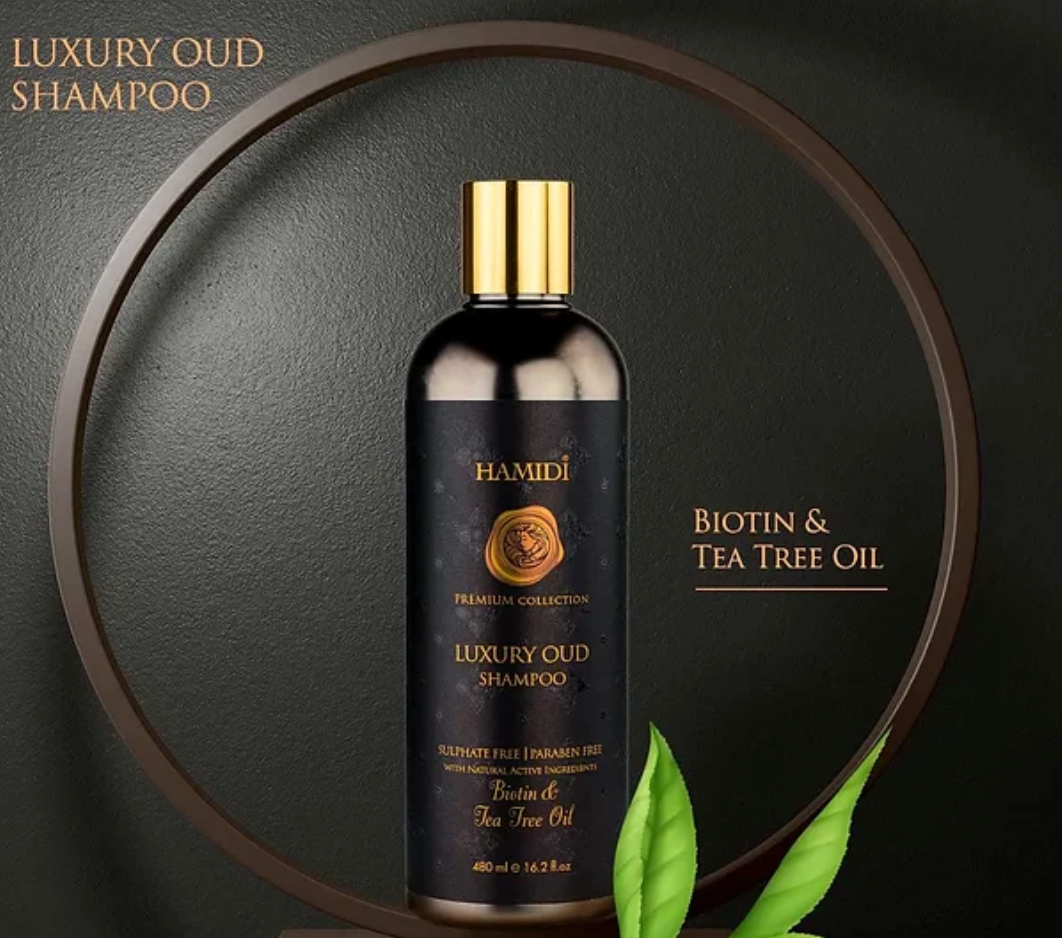 Hamidi Luxury Oud Shampoo Biotin & Tea Tree 480ml